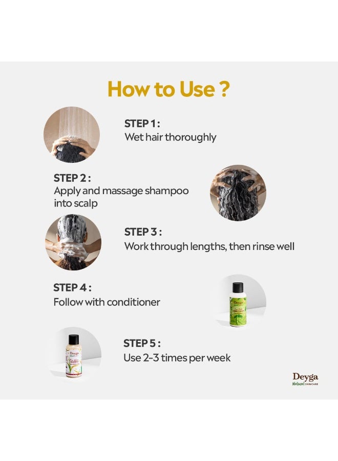 Deyga Rice Water Shampoo (50 Ml) | Controls Frizz | Deep Cleanses Scalp | Free from Paraben and Sulfate - Image 3